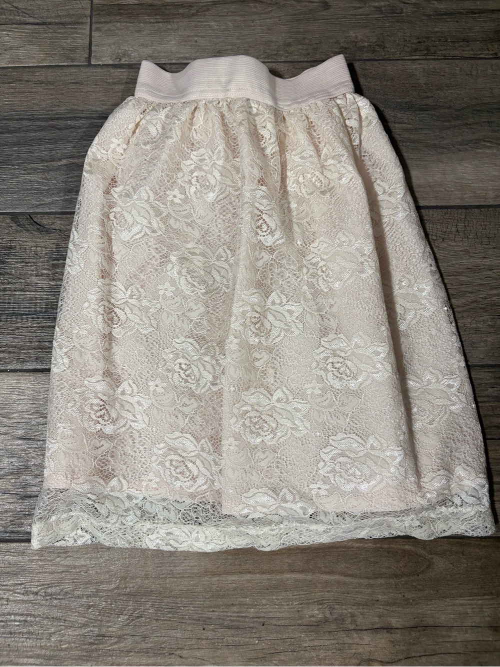 Homemade Lace Overlay A-Line Girl's Skirt